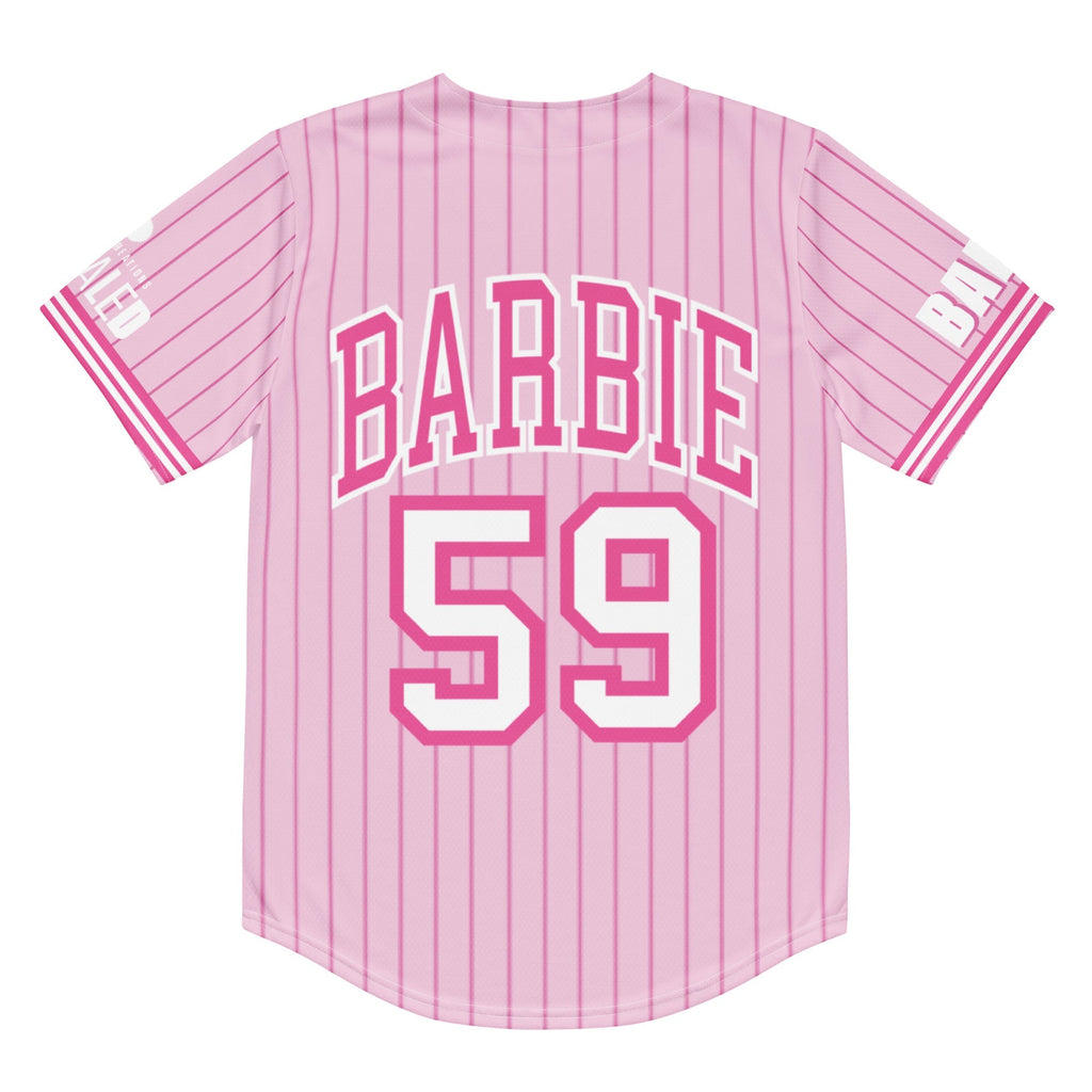 Barbie Pink Striped Baseball Jersey