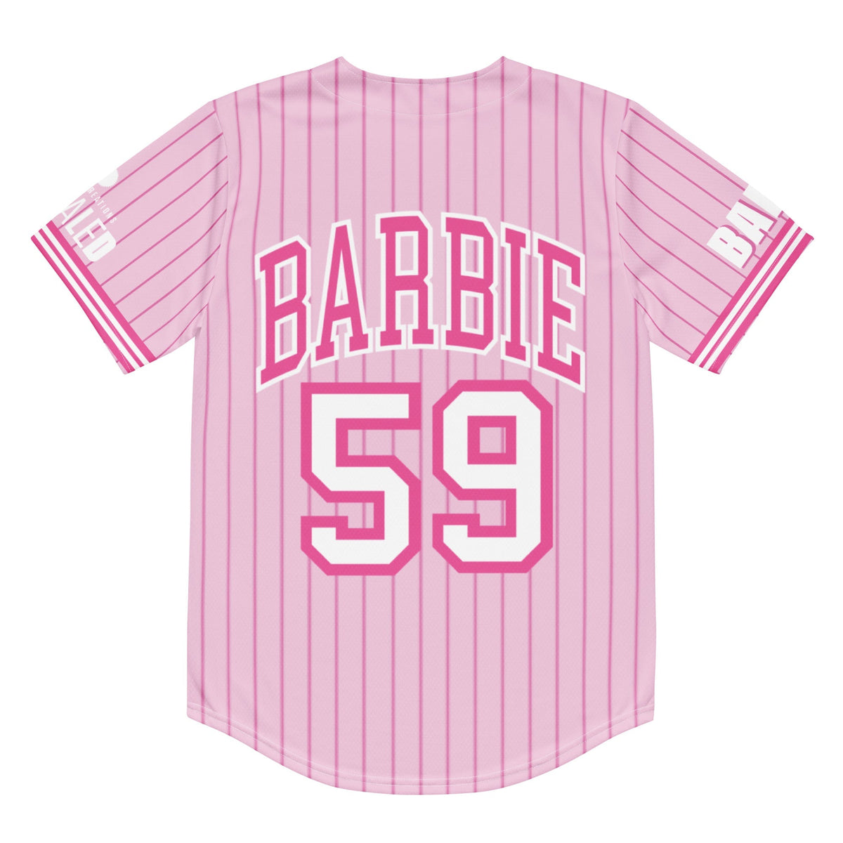 Barbie Pink Striped Baseball Jersey