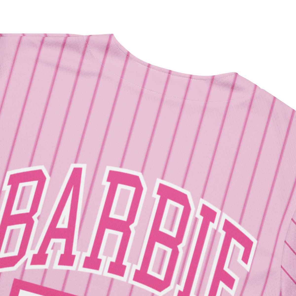 Barbie Pink Striped Baseball Jersey