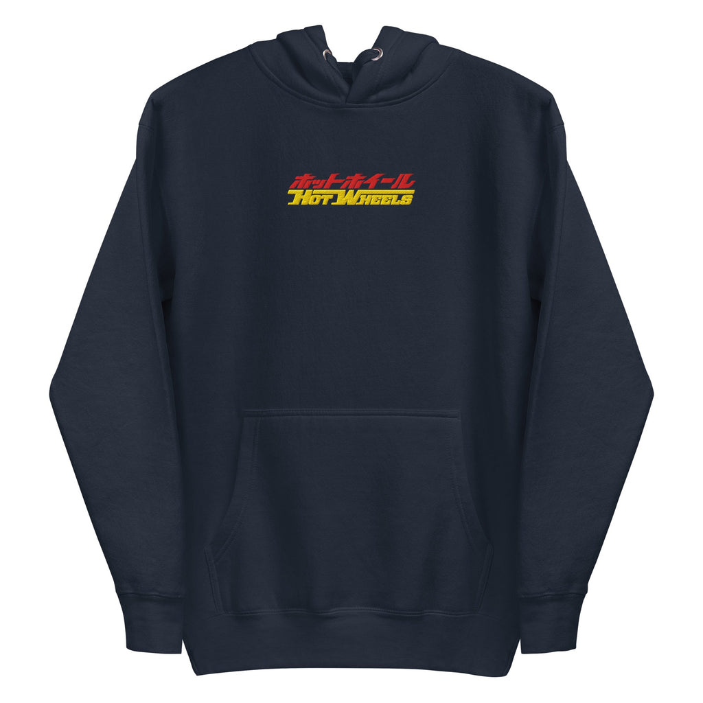 Hot Wheels in Katakana Navy Embroidered Hoodie
