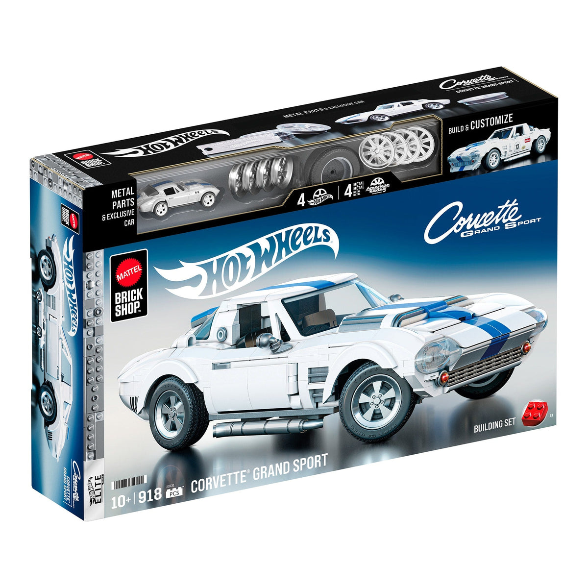 Mattel Brick Shop Hot Wheels Corvette Grand Sport Building Set