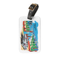 Hot Wheels Greetings White Luggage Tag