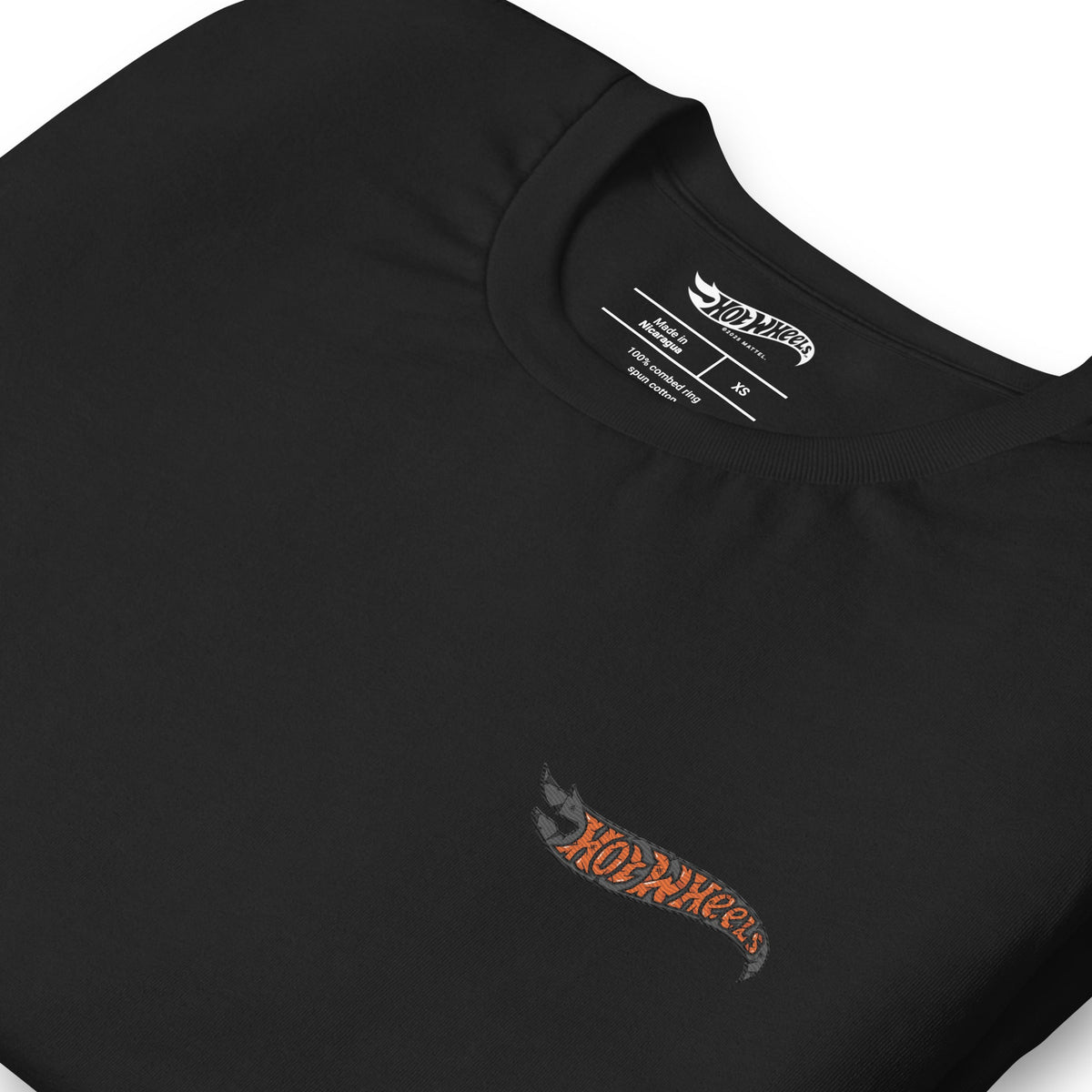 Hot Wheels Mummy Logo Embroidered Black T-Shirt